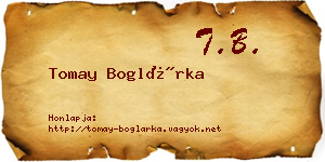 Tomay Boglárka névjegykártya