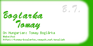 boglarka tomay business card